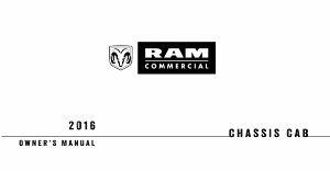 2016 Dodge Truck Ram Chassis Cab includes Diesel Owner's Manual