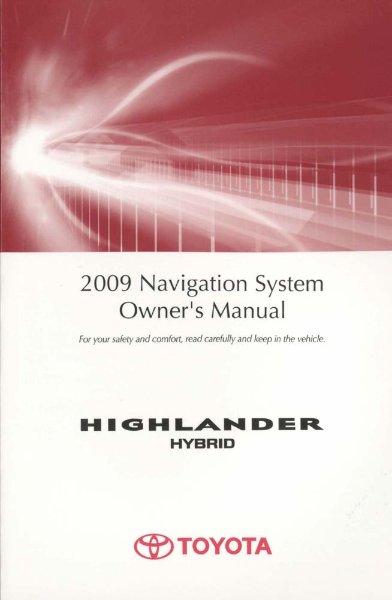 2009 Toyota Highlander Hybrid Owner's Manual