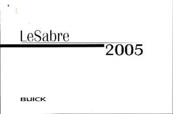 2005 Buick LeSabre Owner's Manual