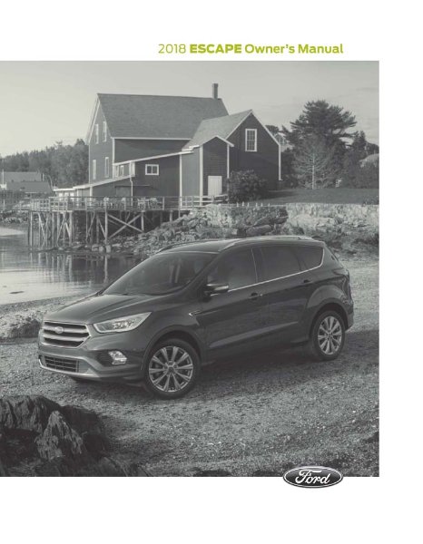 2018 Ford Escape Owner's Manual
