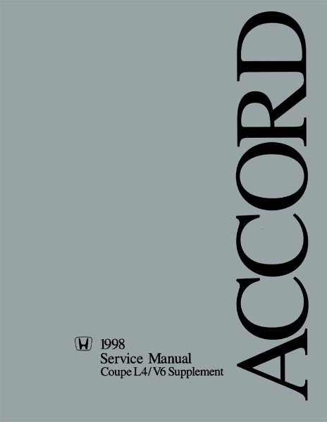 1998 Honda Accord Coupe L4 V6 Factory Shop Service Manual