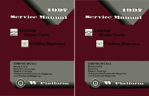 1997 Chevrolet Lumina, Monte Carlo, Cutlass Supreme Factory Shop Service Manual