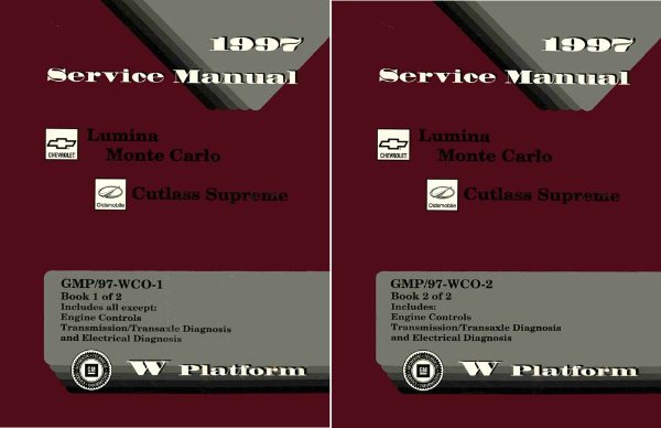1997 Chevrolet Lumina, Monte Carlo, Cutlass Supreme Factory Shop Service Manual
