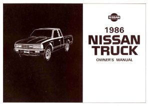1986 Nissan 720 Series Pickup Owner's Manual