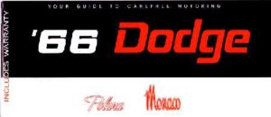 1966 Dodge Polara, Monaco Owner's Manual
