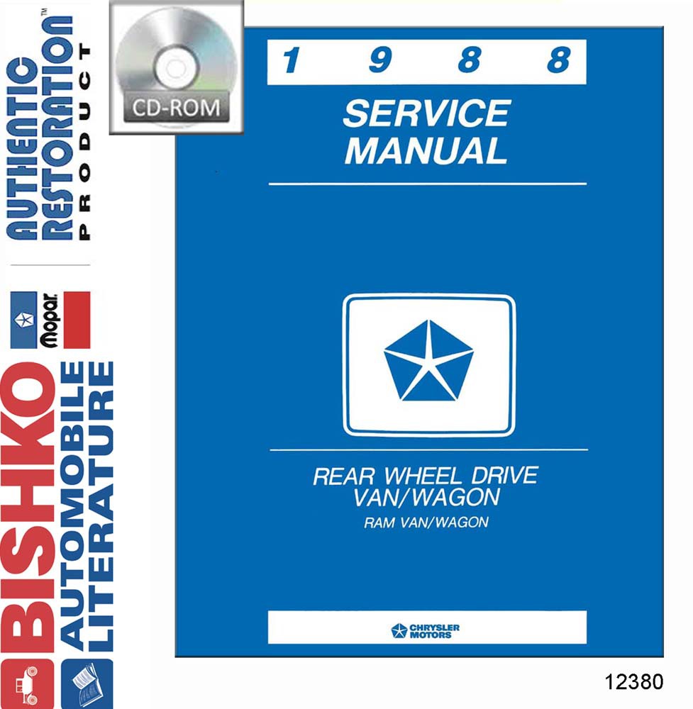 1988 Dodge Truck Ram Van, Ram Wagon Factory Shop Service Manual