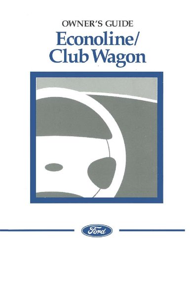 1997 Ford Econoline Club Wagon Owner's Manual