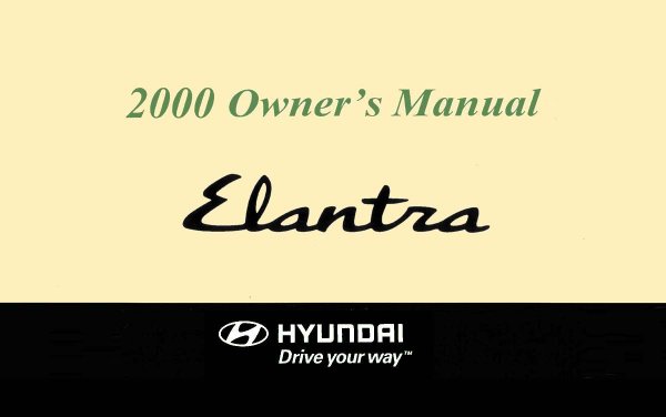 2000 Hyundai Elantra Owner's Manual