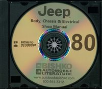 1980 JEEP Body, Chassis & Electrical Repair Shop Manual sample image