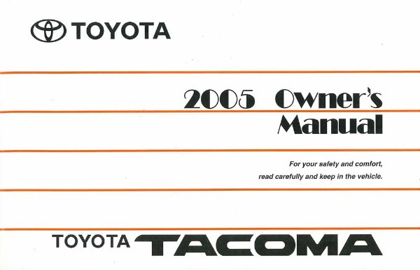 2005 Toyota Tacoma Owner's Manual