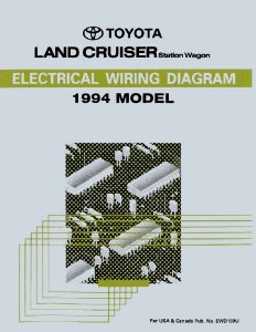 1994 Toyota Land Cruiser Wiring Diagrams Manual