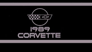 1989 Chevrolet Corvette Owner's Manual