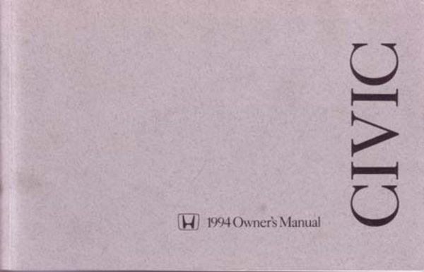 1994 Honda Civic Sedan Owner's Manual