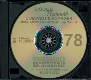 1978 Dodge Compact Van, Voyager Factory Shop Service Manual