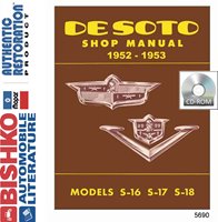 1952-53 DESOTO S16, S17 & S18 Body, Chassis & Electrical Service Manual sample image