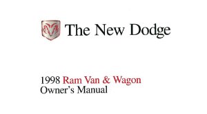 1998 Dodge Ram Van, Ram Wagon Owner's Manual
