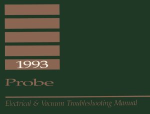 1993 Ford Probe Wiring Diagrams Manual
