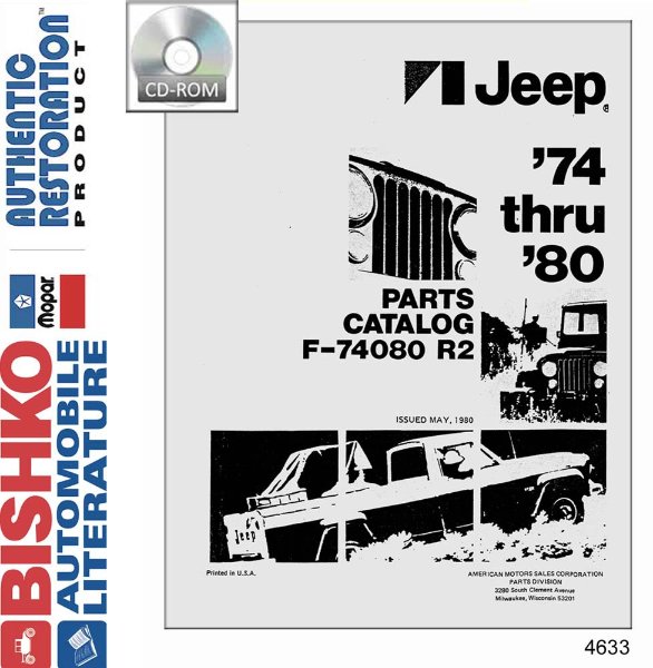 1974 1977 1978 1979 1980 Jeep Parts Numbers Book List PDF Interchange Drawings