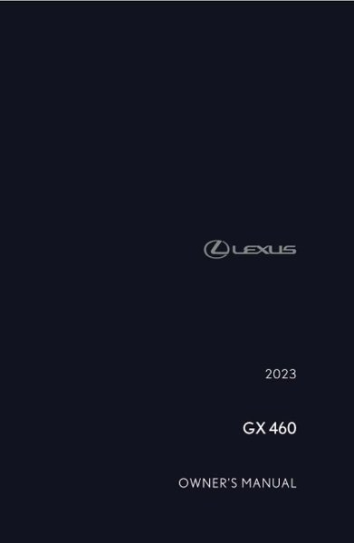 2023 Lexus GX 460 Owner's Manual