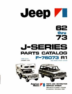 1962–1973 Jeep J Series Parts Book