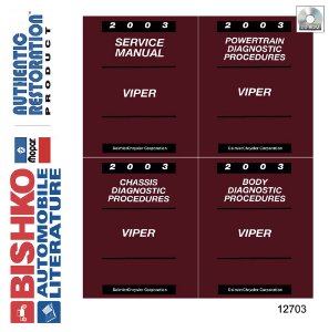 2003 Dodge Viper Factory Shop Service Manual