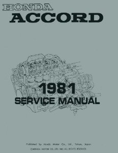 1981 Honda Accord Factory Shop Service Manual