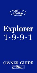 1991 Ford Explorer Owner's Manual