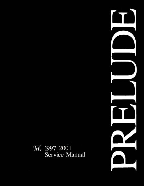 1997–2001 Honda Prelude Factory Shop Service Manual
