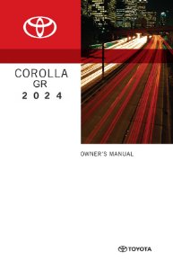2024 Toyota GR Corolla Owner's Manual