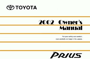 2002 Toyota Prius Owner's Manual
