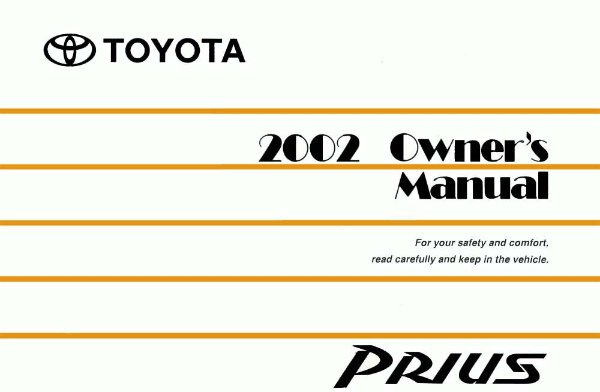 2002 Toyota Prius Owner's Manual