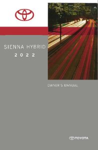 2022 Toyota SIENNA HYBRID Owner's Manual