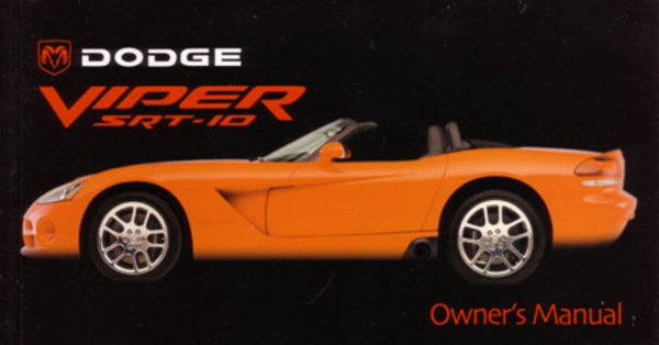 2003 Dodge Viper Owner's Manual