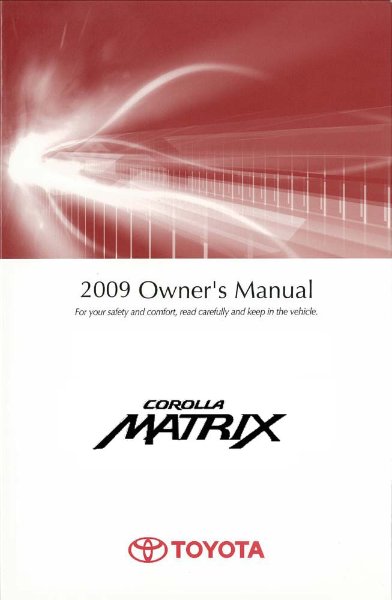 2009 Toyota Matrix Owner's Manual