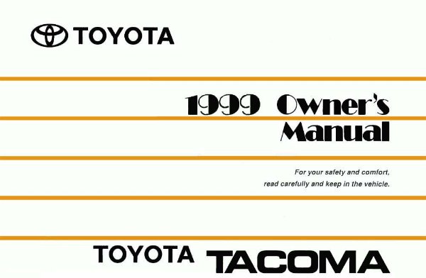 1999 Toyota Tacoma Owner's Manual