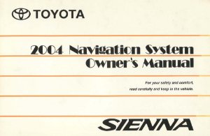 2004 Toyota Sienna Owner's Manual