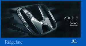 2008 Honda Ridgeline Owner's Manual