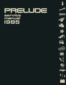 1985 Honda Prelude Factory Shop Service Manual