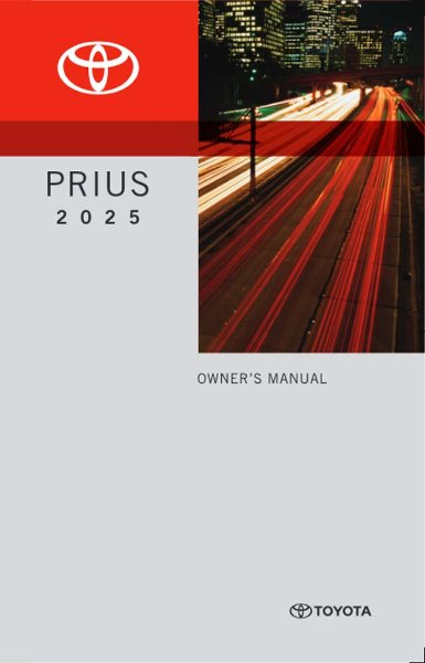 2025 Toyota Prius Owner's Manual