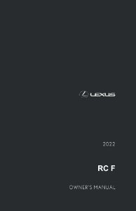 2022 Lexus RC F Owner's Manual