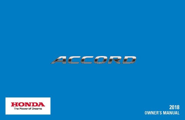 2018 Honda Accord Sedan Owner's Manual
