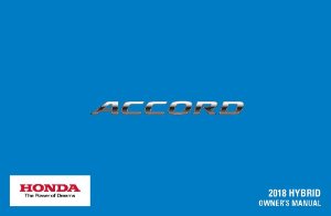 2018 Honda Accord Hybrid Owner's Manual