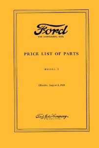 1909–1927 Ford T Parts Book