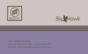 1983 Buick Skyhawk Owner's Manual