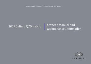 2017 Infiniti Q70 Hybrid Owner's Manual