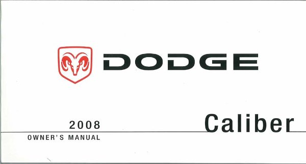 2008 Dodge Caliber Owner's Manual