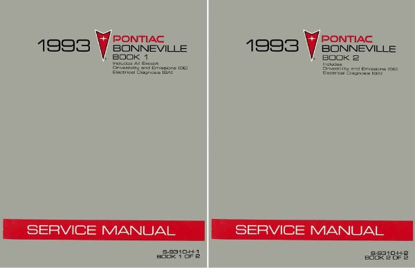 1993 Pontiac Bonneville Factory Shop Service Manual