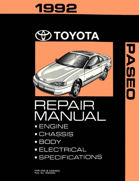 1992 Toyota Paseo Shop Service Repair Manual