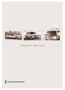 2015 Lincoln MKT Owner's Manual