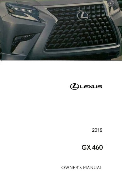 2019 Lexus GX 460 Owner's Manual